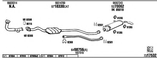 CI15024 WALKER Exhaust System Exhaust System