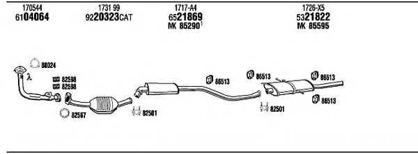 CI16038 WALKER Exhaust System Exhaust System