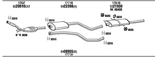 CI16060 WALKER Exhaust System Exhaust System