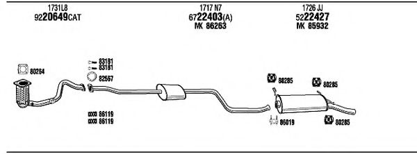 CI16076 WALKER Exhaust System Exhaust System