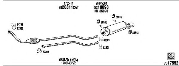 CI25043 WALKER Exhaust System Exhaust System