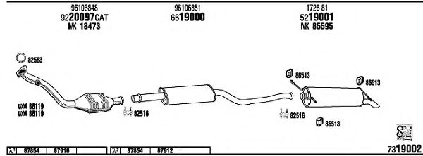 CI65008 WALKER Exhaust System