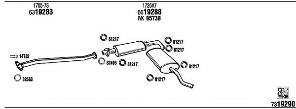CI90007 WALKER Exhaust System Exhaust System