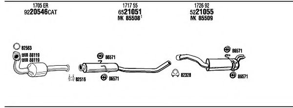 CIT13862A WALKER Exhaust System Exhaust System