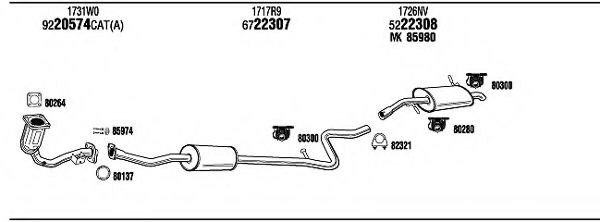 CIT16334A WALKER Exhaust System Exhaust System