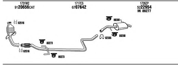 CIT17333A WALKER Exhaust System Exhaust System