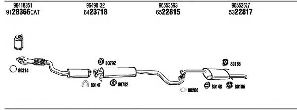 CVH18539 WALKER Exhaust System