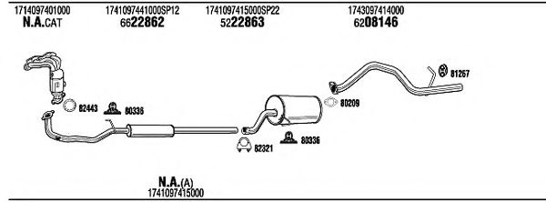 DH20003 WALKER Exhaust System