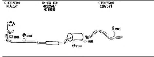 DH30007 WALKER Exhaust System Exhaust System