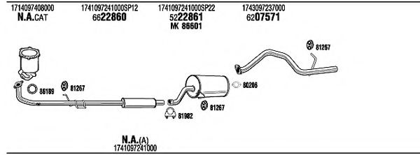 DH30011 WALKER Exhaust System