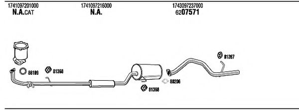 DH30012 WALKER Exhaust System
