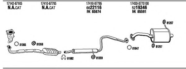 DH30446 WALKER Exhaust System Exhaust System