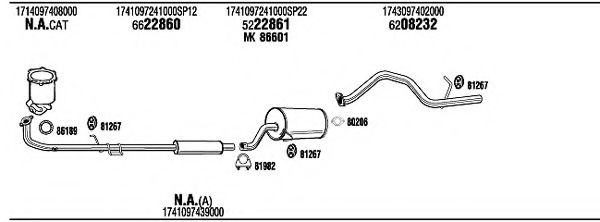 DH45002 WALKER Exhaust System
