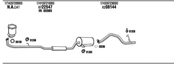 DH55006 WALKER Exhaust System