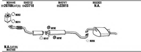 DW55002 WALKER Exhaust System Exhaust System
