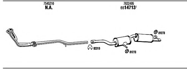 FI61136 WALKER Exhaust System