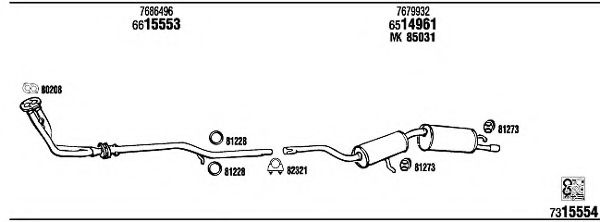 FI61147 WALKER Exhaust System