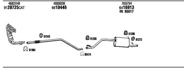 FIT04755B WALKER Exhaust System