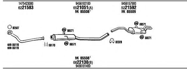 FIT05557A WALKER Exhaust System