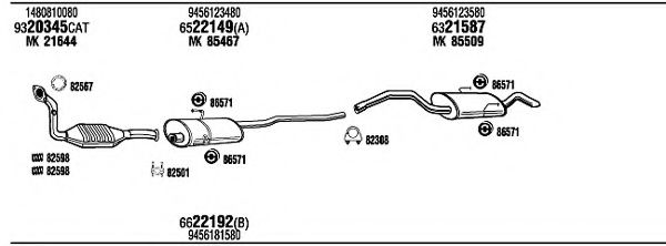 FIT16456A WALKER Exhaust System