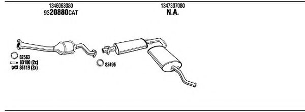FIT16651B WALKER Exhaust System Exhaust System