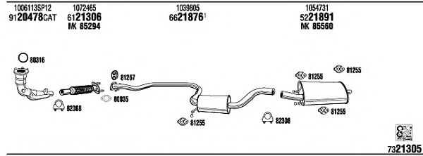 FO20284 WALKER Exhaust System Exhaust System