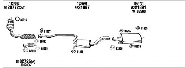 FO20290 WALKER Exhaust System Exhaust System