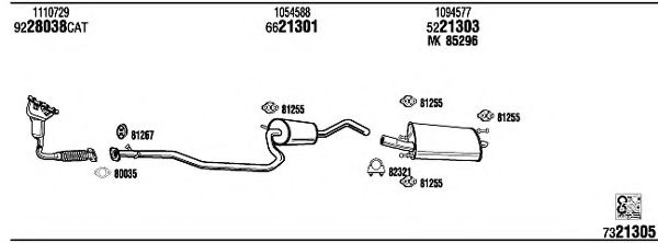 FO20296 WALKER Exhaust System Exhaust System