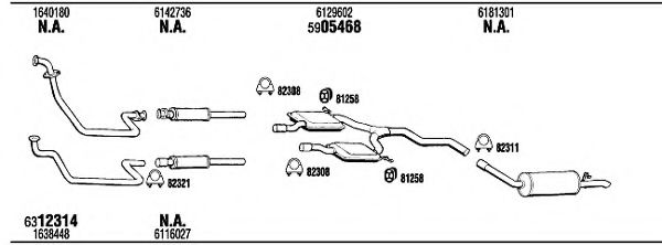 FO31163 WALKER Exhaust System