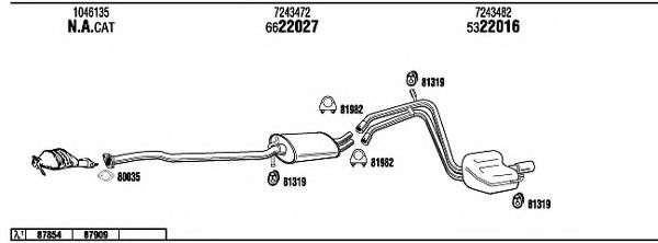 FO31535 WALKER Exhaust System Exhaust System