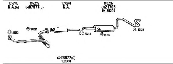 FO80146A WALKER Exhaust System