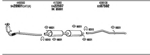 FO80163A WALKER Exhaust System