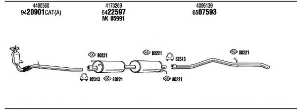 FO80164A WALKER Exhaust System