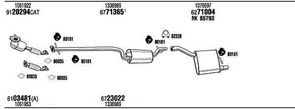 FOH14485A WALKER Exhaust System
