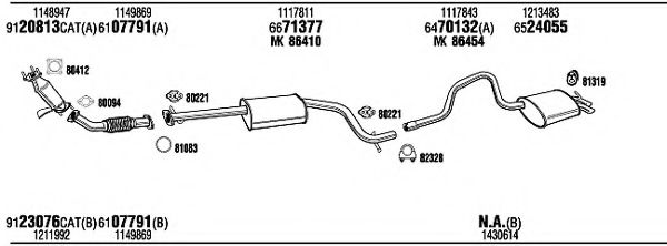 FOH15447A WALKER Exhaust System
