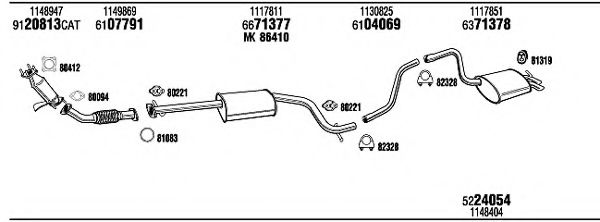 FOH15491A WALKER Exhaust System