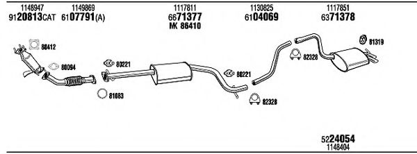 FOH15493A WALKER Exhaust System