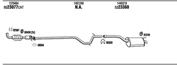 FOH22511A WALKER Exhaust System