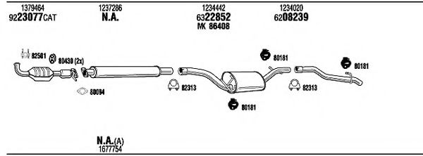 FOH26570A WALKER Exhaust System Exhaust System