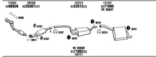 FOH27581 WALKER Exhaust System