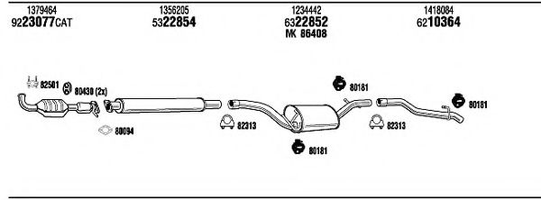 FOH30406A WALKER Exhaust System