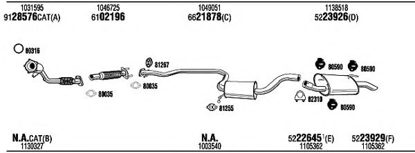 FOK13657 WALKER Exhaust System