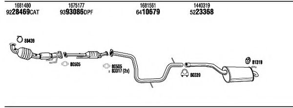 FOK24463BA WALKER Exhaust System