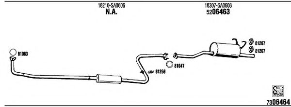 HO30211 WALKER Exhaust System Exhaust System