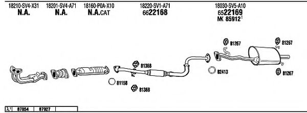 HO60024 WALKER Exhaust System Exhaust System