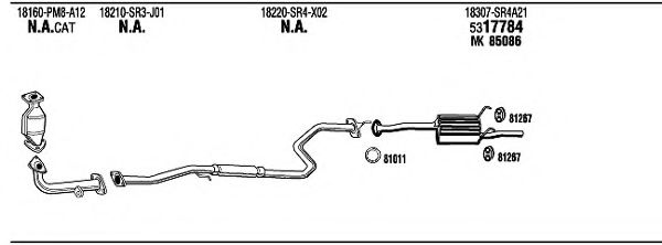 HO61081 WALKER Exhaust System Exhaust System