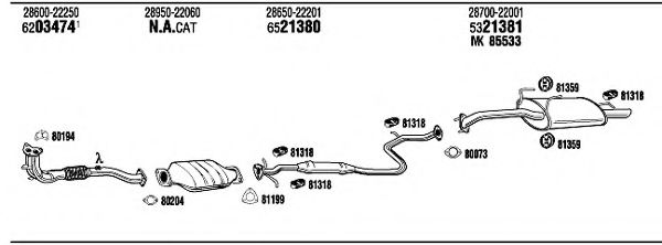 HY40011 WALKER Exhaust System Exhaust System