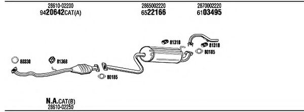 HY45001 WALKER Exhaust System