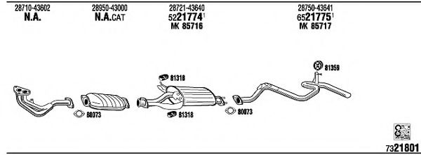 HY70000 WALKER Exhaust System