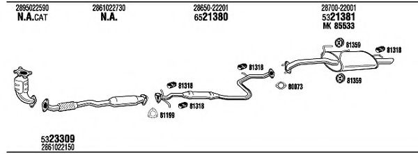 HYH04544AB WALKER Exhaust System Exhaust System